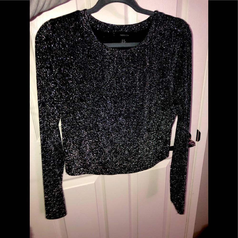 Forever 21 Glitter Chic Top (Sleeves)